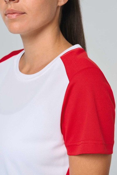 ŽENSKA EKOLOŠKI PRIHVATLJIVA DVOBOJNA SPORTSKA MAJICA - Bijela / Crna / XL
