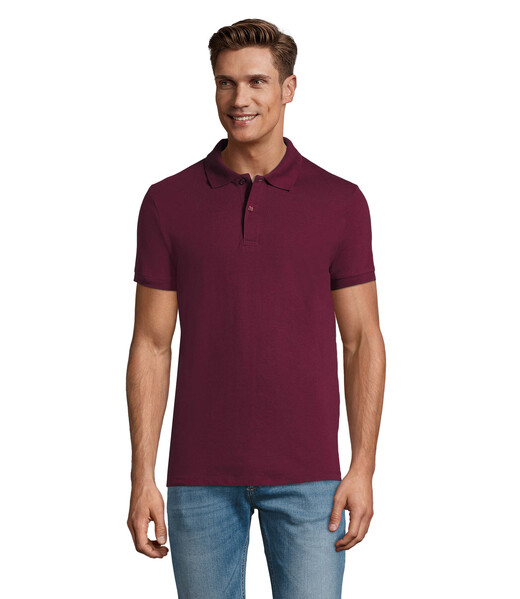PERFECT MEN Polo homen 180g - BurgundyM