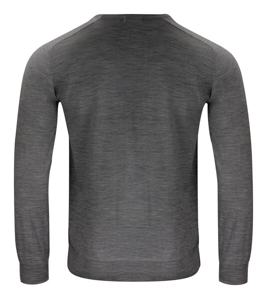 Merino U-Neck Dark Grey melange XL