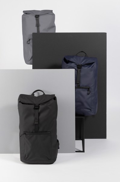 Sac à dos ordinateur 15,6" en rPET déperlant Impact AWARE™ - Bleu Marine