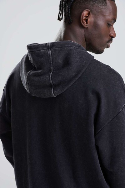 Vintage Washed Hoodie - Washed Black / XS