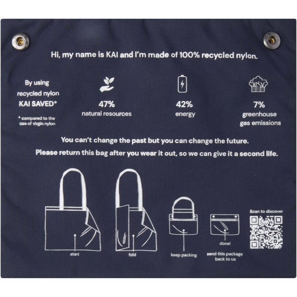 Sac shopping circulaire recyclé GRS Kai - Marine