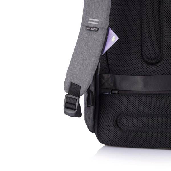 Bobby Hero Small, Anti-theft backpack - Grey