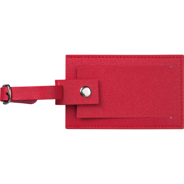 AMALIA Etichetă piele artificială pentru bagaje - Red