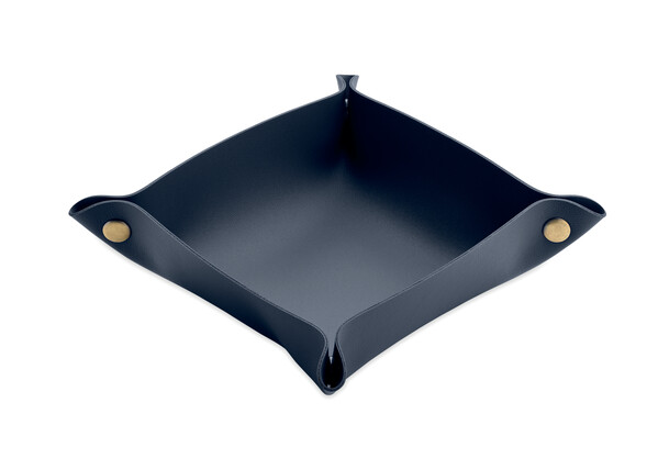 Vide-poches pliable en PU Keyspot - Bleu Marine