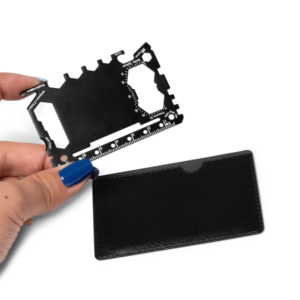 Multiherramienta personalizada de acero inoxidable 17 funciones con funda de PU