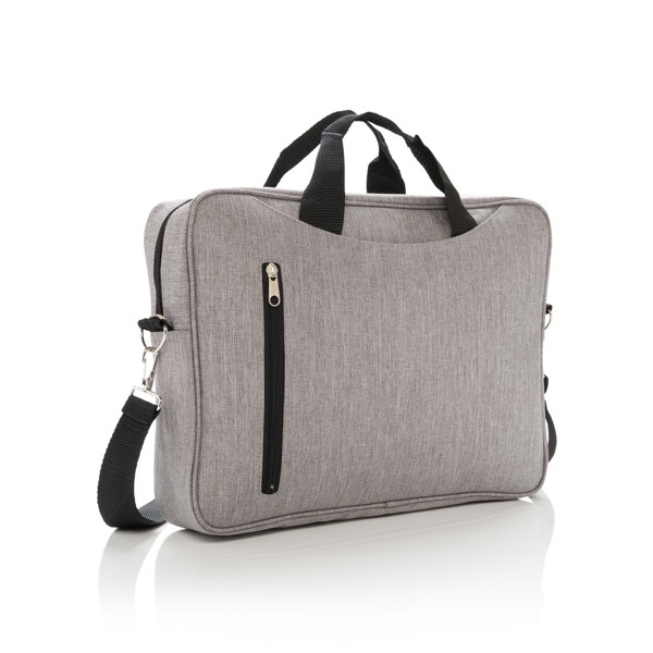 Xd Collection laptop bag 15 inch, 600D polyester - Grey