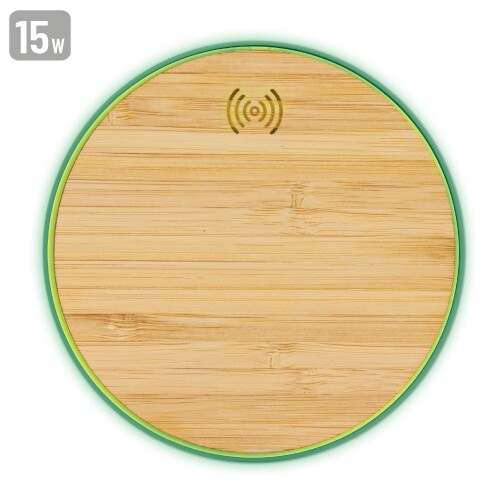 CARREGADOR ULTRA RÁPIDO 15W DE BAMBU "MENPHIS"