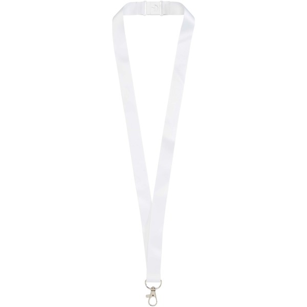 Addie celofarebná lanyard - obojstranná - Bílá / Bílá / 20mm