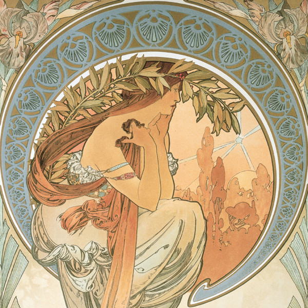 Notique Poznámkový Kalendář Alfons Mucha 2027, 30 x 30 cm - Východní