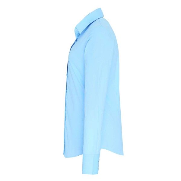 Women's Stretch-Fit Cotton Poplin Long Sleeve Shirt - Pale Blue / S