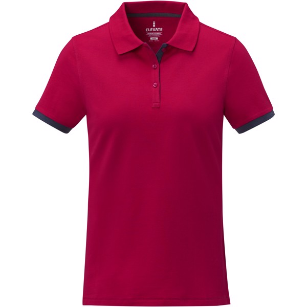 Polo Morgan à manches courtes deux tons femme - Rouge / S