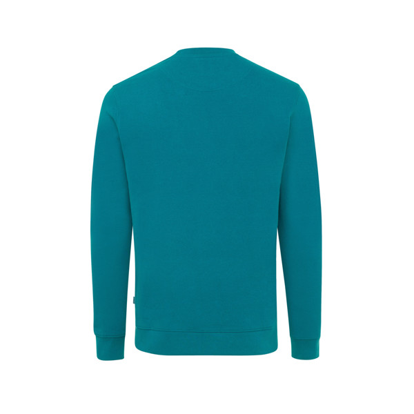 Sweater à col rond en coton recyclé Iqoniq Zion - Verdigris / XXS