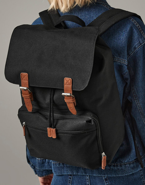 Vintage Laptop Backpack - Black / Black / ONE SIZE