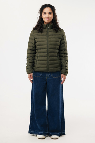 IQONIQ Maiko dámska prešívaná bunda z rec. polyesteru - Khaki / XL