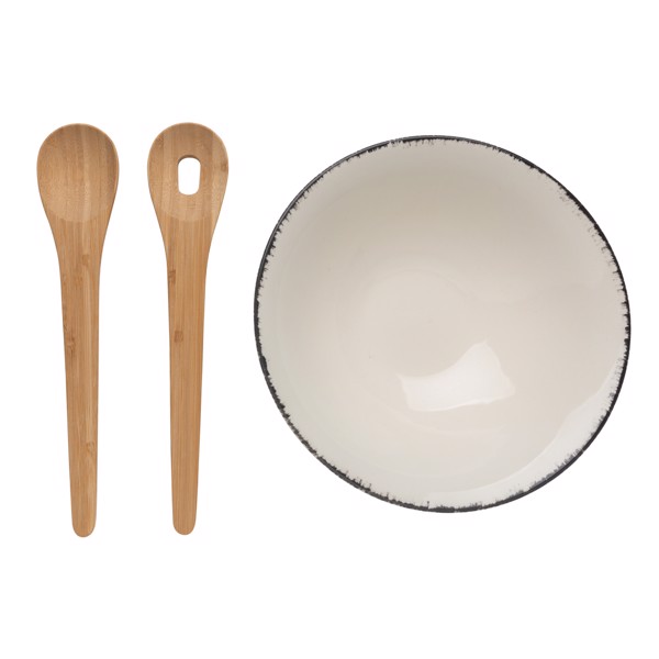 XD - Ukiyo salad bowl with bamboo salad server