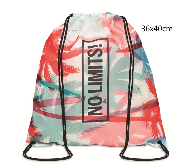 Full colour polyester drawstring bag - 36x40cm