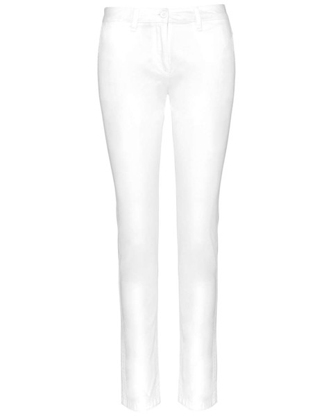 Ladies' Chino Trousers - White / 36