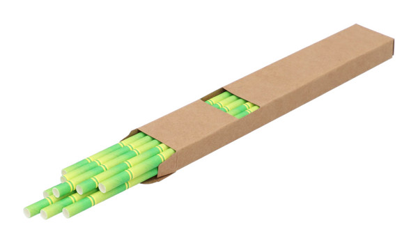 Set slamic BamStraw, 10 kosov papirja, kraft škatla
