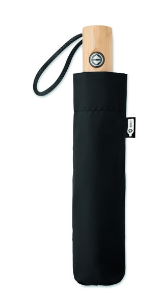 23 inch 190T RPET umbrella Leeds - Black