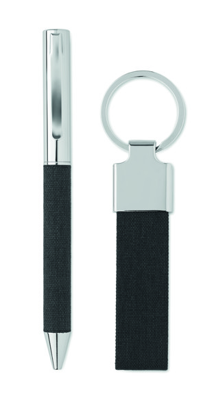 Scribi 2 gift set, metal pen, rpet keyring