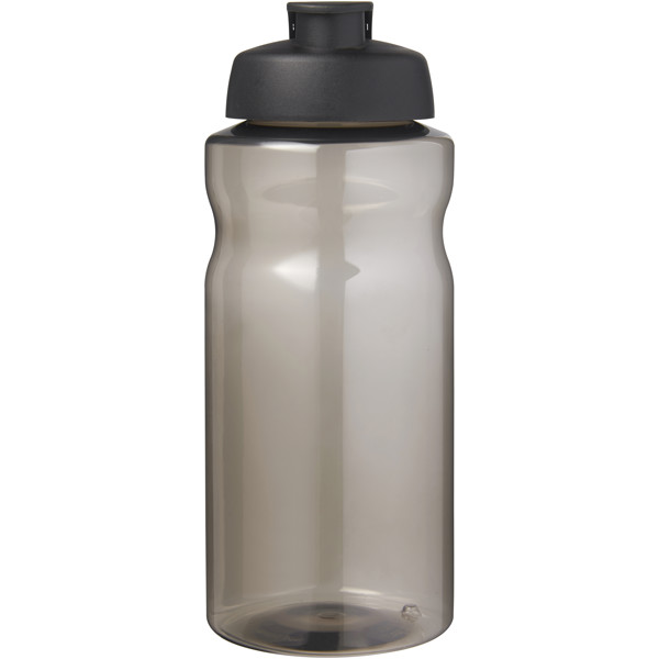H2O Active® Eco Big Base 1 l športová fľaša s odklápacím viečkom - Uhľová / Jednofarebná čierna