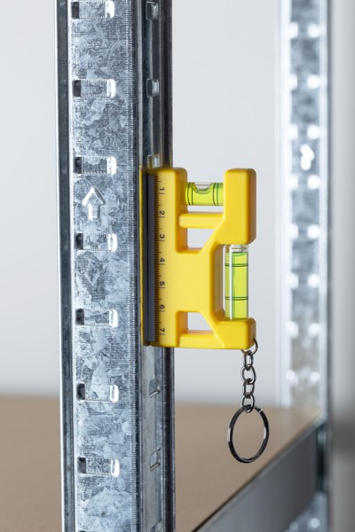 Porta-chaves de nível de bolha de ar em ABS reciclado Indira - White