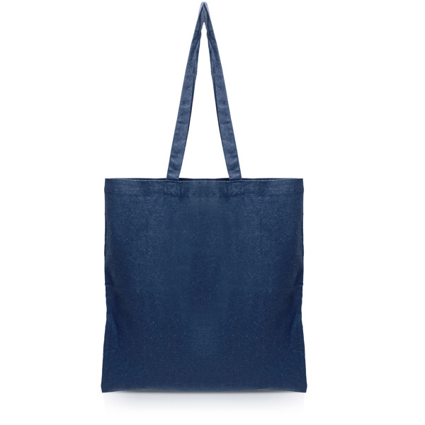 Saco De Algodão Reciclado, Asa Comprida - Azul Marinho