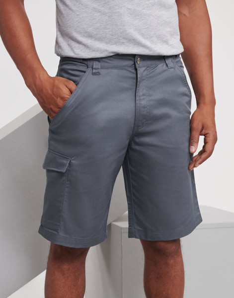 Twill Workwear Shorts - Black / 36" (91CM)