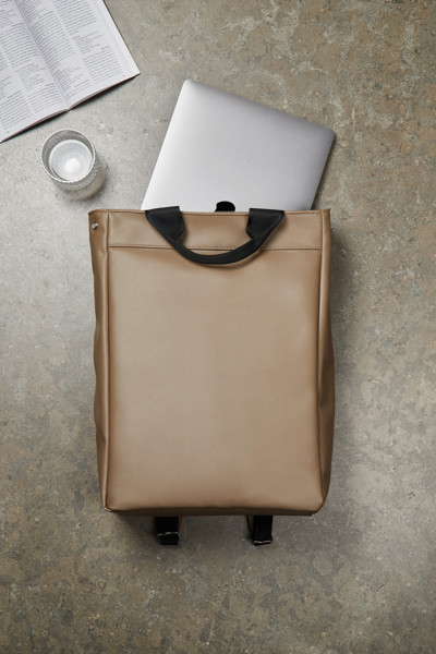 VINGA Bermond RCS recycled PU backpack - Brown