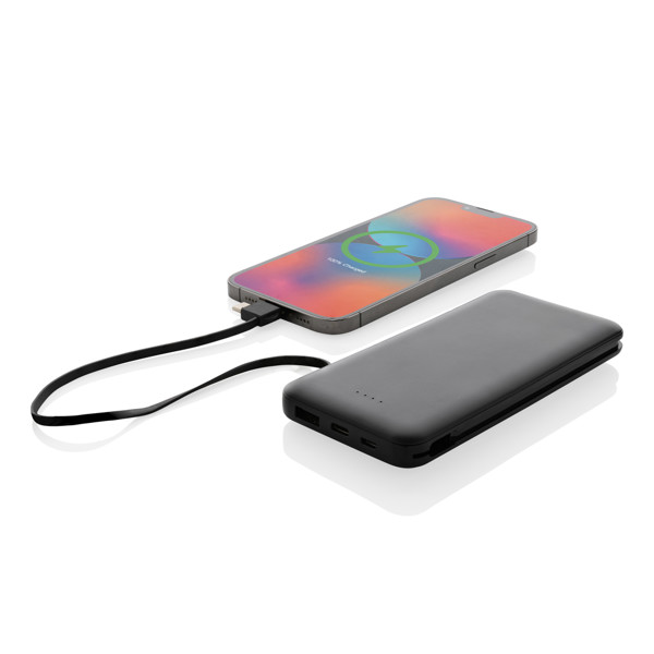 Lockhart powerbank 10.000 mAh, reciklirana plastika, kabli