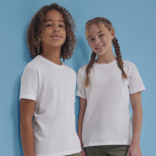 T-Shirt B&C #E190 Kids - 100% Algodão - Branca - Branco / 5_6