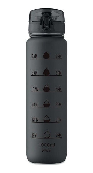 Sports water bottle RPET 1L Isforden Mark - Black
