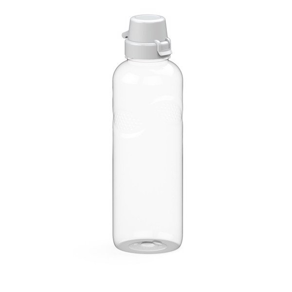 Drink Bottle Carve "School" 1.0 L - Transparent / White