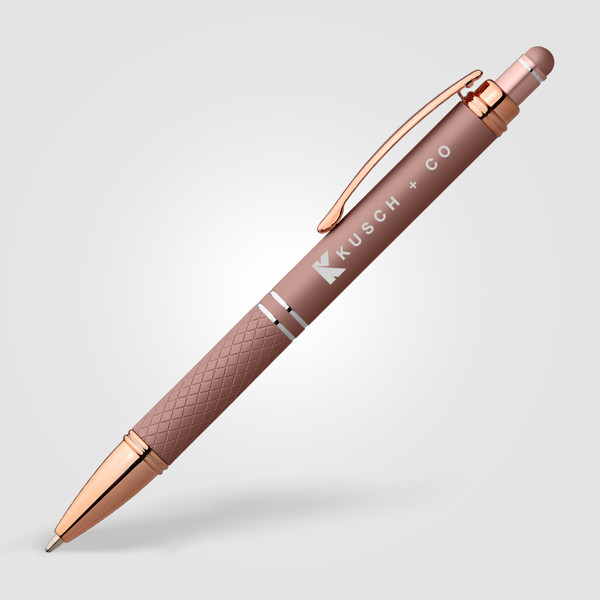 Phoenix Softy Roségold Metallic Kugelschreiber - m/Stylus - Rose Gold / Laser