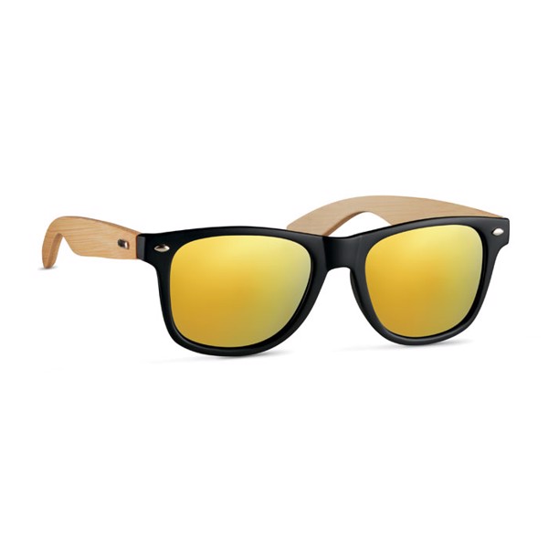 Sunglasses with bamboo arms California Touch - Yellow
