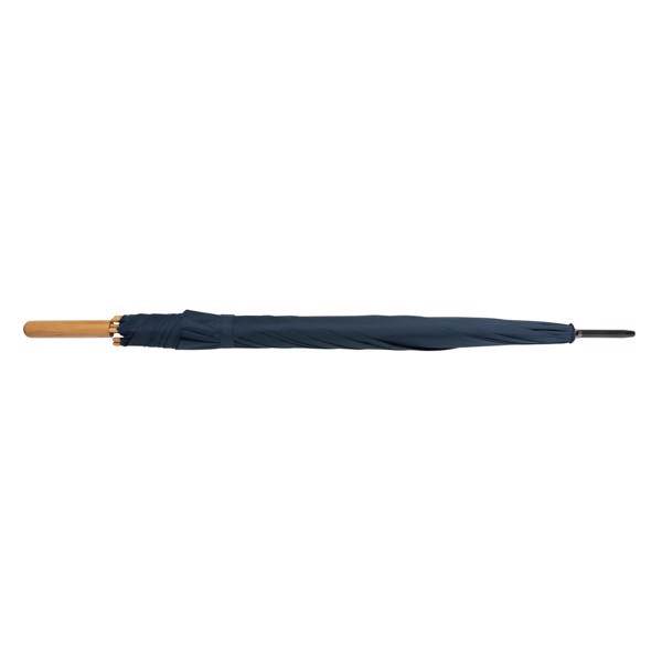 Parapluie 27" en rPET et bambou ouverture auto Impact AWARE™ - Bleu Marine