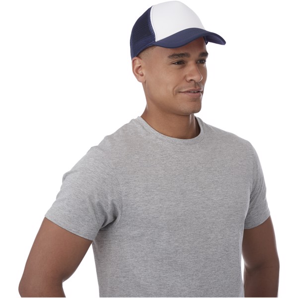 Boné de 5 painéis de 100 g/m² Trucker - Azul marinho / Branco