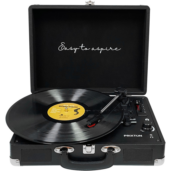 Leitor VC400 de vinil e MP3 Prixton - Preto liso