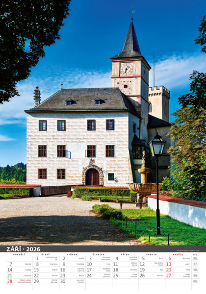 Nástěnný kalendář Naše hrady a zámky 2026