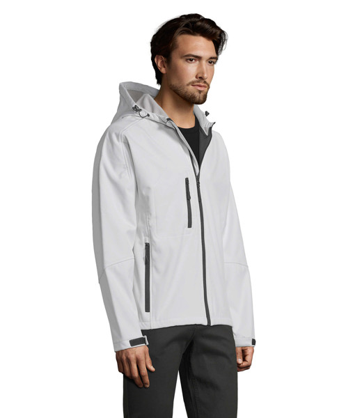 REPLAY MEN HOODED SOFTSHELL - BrancoS