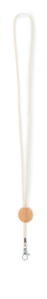 Kara cotton lanyard, 50 cm, bamboo detail