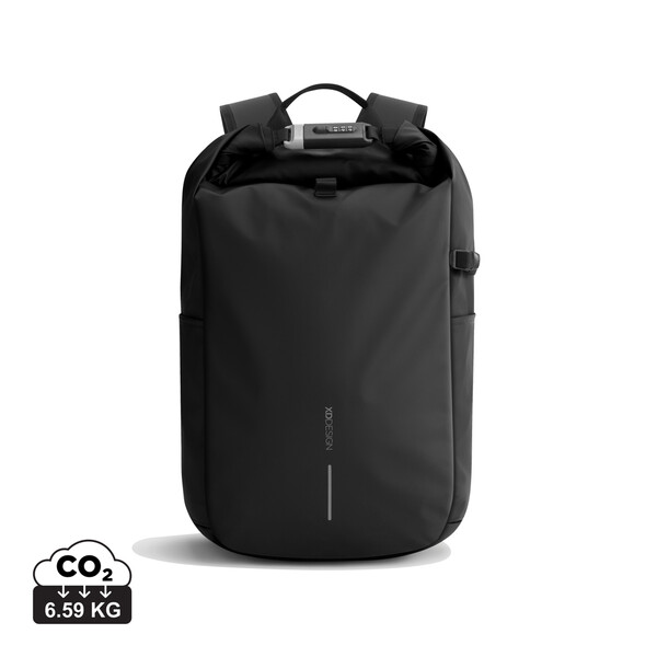 Protivlomni nahrbtnik XD Design, 16'' prenosnik, rPET - Črna / siva