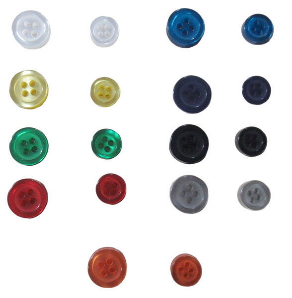 Shirt Button Large 10-pack white