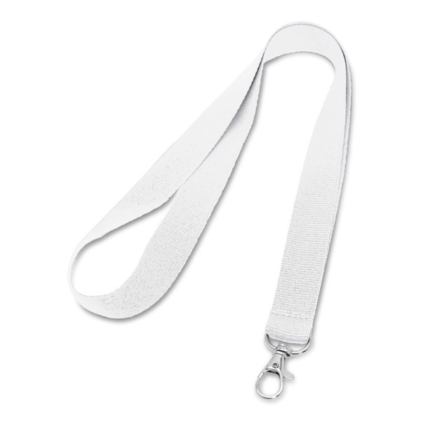 LARIAT. Lanyard en polyester - Blanc