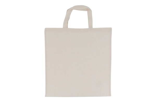 Sac bandoulière en coton OEKO-TEX® 140g/m² 38x42cm poignée courte