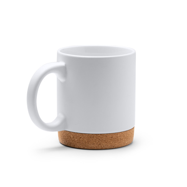 Personalised ceramic mug 320 ml with cork base