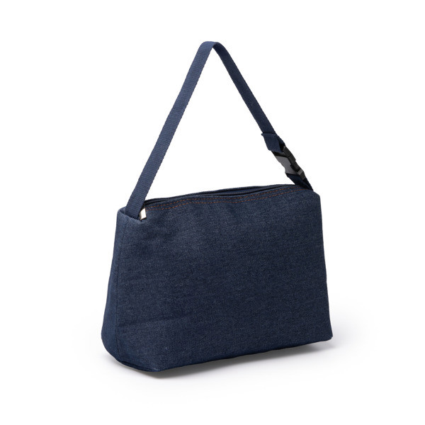 Personalised isothermal cooler bag in recycled denim fabric