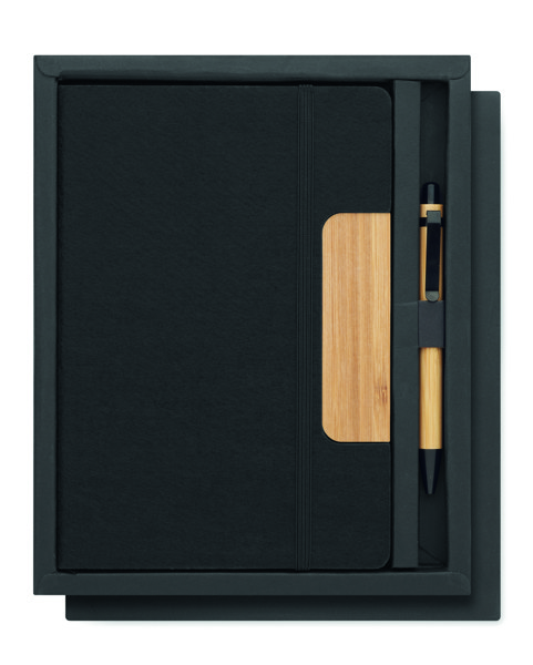 Carnet A5 RPET et stylo Notemix - Noir
