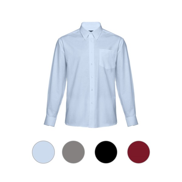 THC TOKYO. Camisa oxford de manga comprida para homem - Bordeaux / S